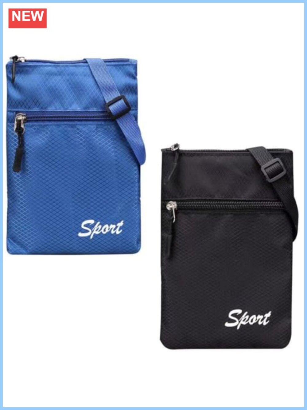 Nylon Crossbody Bag 2 Pack Mini Cord Strap Lightweight Compact Purse